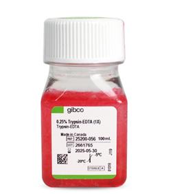 胰酶細胞消化液（0.25%胰酶，含EDTA，含酚紅）Gibco